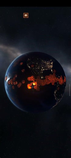 Destroying a planet using orbital bombardment (3d Simulation)