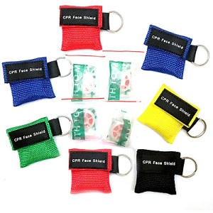 [Hot Item] Wholesale Disposable Free Breathing Barrier Face Shield Keychain Training CPR Mask