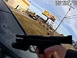 Moment Ohio cop shoots through windshield while being mowed down