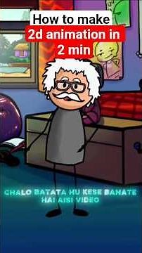 How to make 2d animation video in mobile || 2d animation video kese banay mobile me || #shorts