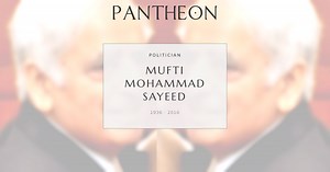 Mufti Mohammad Sayeed Biography | Pantheon