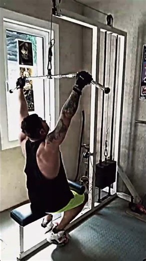 Lat Machine Beast Mode 💥 Back Day Grind! #motivation #fitness