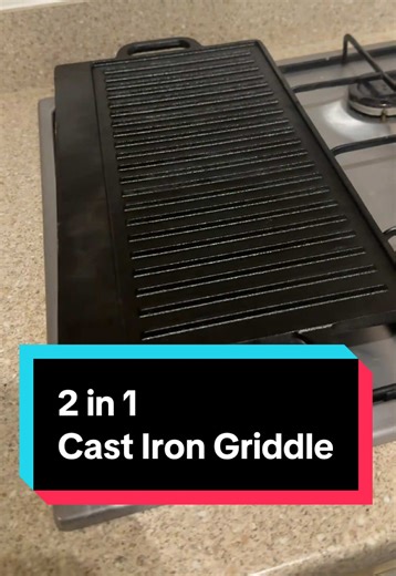 2-in-1 Cast Iron Griddle: Perfect for Any Meal