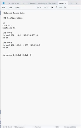 11K views · 136 reactions | ✨ Default Route Part 3 _ CCNA lab in CISCO Packet Tracer ✨  Drop your answers in the comments!  Follow @_networkforyou_ for more networking tips   Turn on post notifications so you never miss an update!  #NetworkForYou #CCNA #CCNP #CiscoNetworking #NetworkingBasics #ITCertifications #CCNATraining #NetworkEngineer #CyberSecurity #CiscoCertifications ⚡‍ #CCNP_Enterprise #networkforyou | Network for you | Facebook