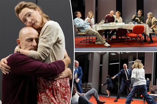 ‘Oedipus’ review: Mark Strong and Lesley Manville are ferocious in a pulse-pounding Broadway tragedy