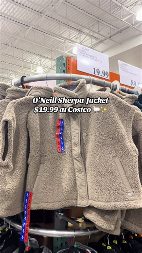 O’Neill Sherpa Jacket — $19.99 at Costco 🐑✨ #costco#costcofinds#ONeill#montreal#fyp