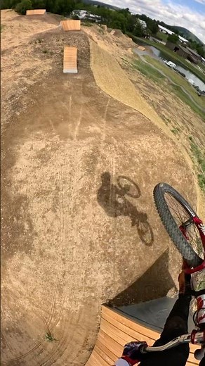 This new MTB line at Woodward is unreal 🔥 #slopestyle #mountainbike #woodward