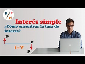 Financiera 4- Cómo encontrar la tasa de interés simple. Explicación sencilla