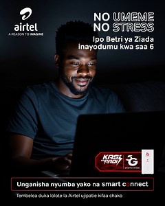 118K views · 170 reactions | Airtel 5G Smart connect inahakikisha uhondo hauishii njiani kwani inauwezo wa kukaa na chaji kwa masaa 6 zaidi. Fika dukani kwetu ujipatie router yako uendelee kubaki online muda wowote popote! #5GRouter #kasiYaRadi #hamiaAirtel | Airtel Tanzania | Facebook