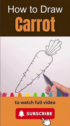 How to Draw Carrot for kids 🥕