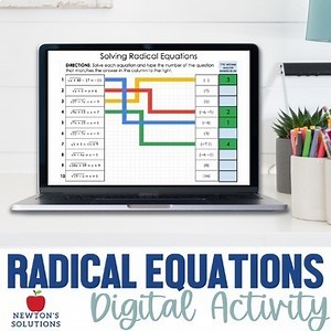 Solving Radical Equations Matching Digital Activity
