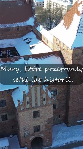 Zamek w Nidzicy z lotu ptaka.