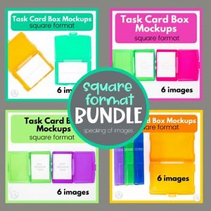 Task Card Box Mockups BUNDLE | Square format images