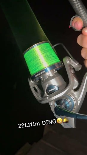 221,111m DING 😁🛎️ #harrison #casting #rods #shorts #fishingrod