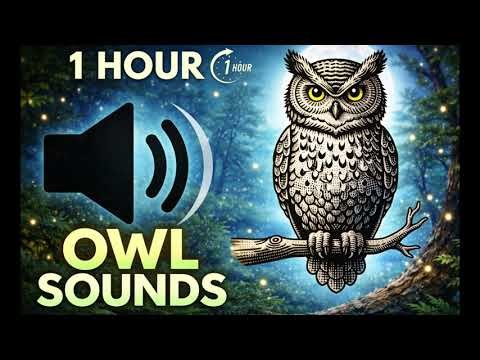 1 Hour Owl Sounds 🦉 | Realistic Night Hooting | Sleep / Study / Relax