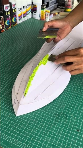 Cara mendempul Body RC Kapal Ferry Oceanna 7 dari PVC Foam Board #diyrcboat #rcboatbatam
