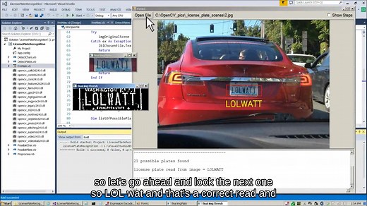 Visual Basic中的OpenCV车牌识别教程（英文字幕）