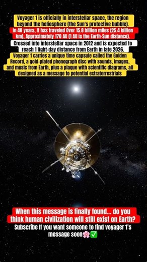 Still flying after 48 years but where is it actually going? #Voyager1 #SpaceMystery #DeepSpace