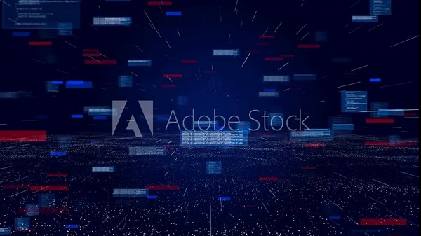 4k Background motion Blockchain network concept digital cube rotation, Global digital data high-speed internet connection, Technology, metaverse, Cryptocurrency blockchain, virtual reality cyberspace.