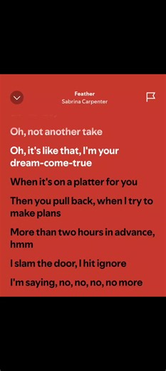 Feather Lyrics by Sabrina Carpenter