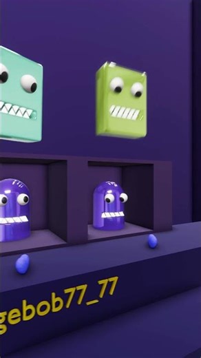 little pacman and cube monster😋