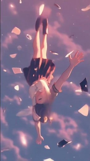 Endlessly falling girl #animation #girl #falling