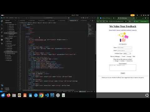 Feedback Page of student portal