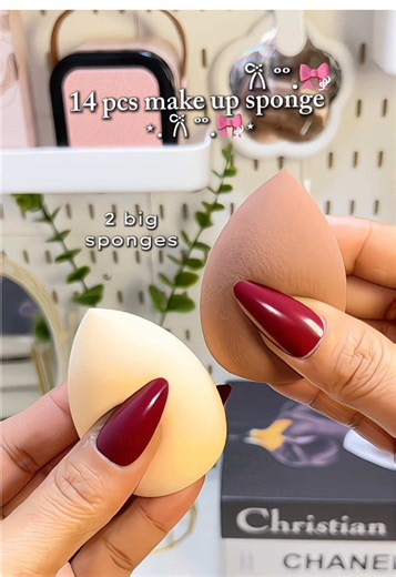Complete 14-Piece Makeup Sponge Set for Flawless Application