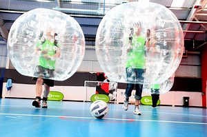 Bubble Football revealed as hilarious new game that puts soccer players inside bouncing, inflatable suits