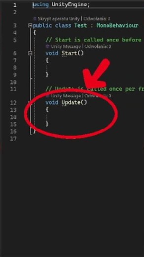 Napisz pierwszy skrypt w 30 sekund w unity