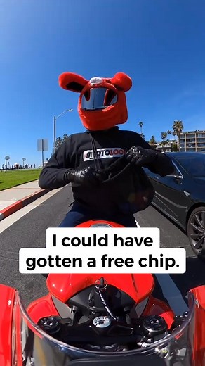 3.6K views · 213 reactions | I did want a chip. #motorcycle #humor #bikelife #comedy Red Bunny Cover from Moto Loot | Rex havoc oc | Facebook