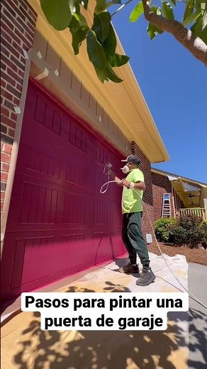 Como pintar una puerta de garaje #brochayrodillo #tipsdepintura