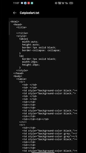 PIXEL ART CAT USING HTML CSS
