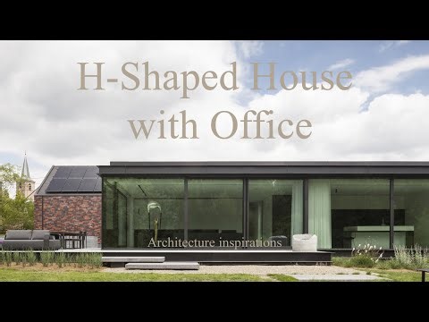 H-Shaped House with Office
