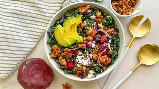Kale And Roasted Beet Salad With Feta Recipe - Tasting Table