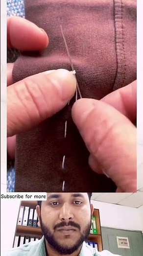 Easy trick to connect thread when the needle thread runs out👇😍 #sewingtutorial #sewingtricks #thared