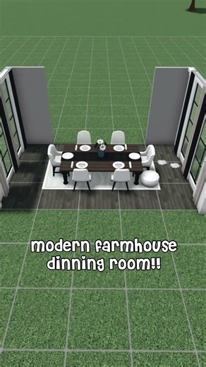 Bloxburg Modern Farmhouse Dinning Room Layout