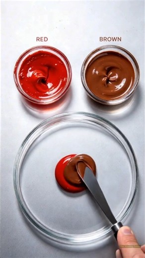 What Happens When You Mix Red And Brown? Gorgeous Result! #PaintMixing #ColorMixing #SatisfyingArt |