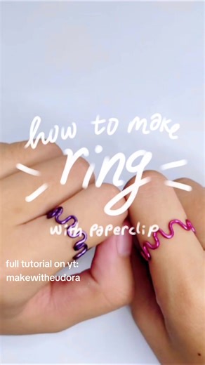 DIY Aesthetic Paper Clip Ring Tutorial