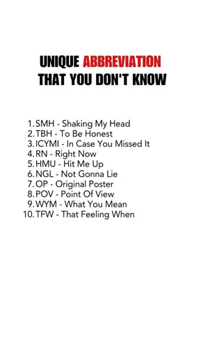 Full Forms of Few Abbreviations You Never Heard! 😯