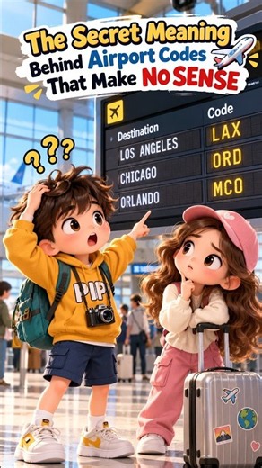 The Secret Meaning Behind Airport Codes That Make NO SENSE 🤯 #traveltips #animation #travelhacks