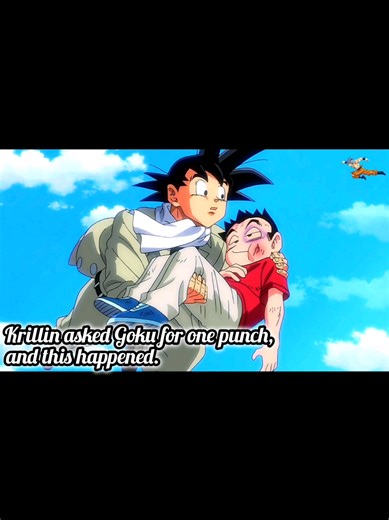 Krillin asked Goku for one punch, and this happened.|Goku vs krillin|#gokuvskrillin #dbs #trend #fyp #creatorsearchinsight