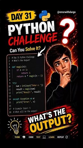 Can You Beat This Python Logic Puzzle? 🐍 #python #coding #shorts #31
