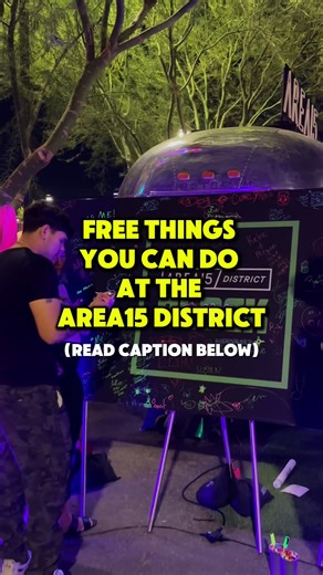 Looking for free activities in Las Vegas? ?? The AREA15 District offers tons of no-cost entertainment! Here's what you can explore without spending a dime: - Explore Zone 2 - See world-class art on Art Quest - Attend an AREA15 Block Party featuring live entertainment, local vendors & artists - Snap photos everywhere & tag @area15official & @area15eat.drink.do - Catch live bands & drink specials at Asylum with online RSVP - Sing at karaoke events in The Wall - Check out all the retail shops - Exp