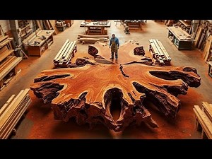 Unique REDWOOD & Flower Epoxy River Table! An Incredible Transformation (Never Seen Before)