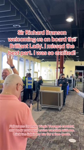 Sir Richard Branson welcomed us on board the Brilliant lady this morning. I was so surprised, I missed the best part. But I was able to get him walking out towards New York. | Melissa Taylor - with The Mouse Detectives