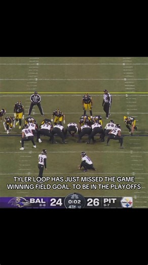 Ravens vs Steelers: Tyler Loop's Missed Field Goal