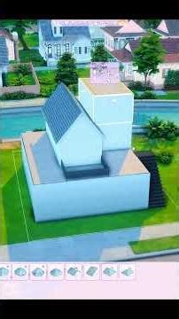 🖤 Modern Black House Shell Part 1 | Sims 4 CC Build