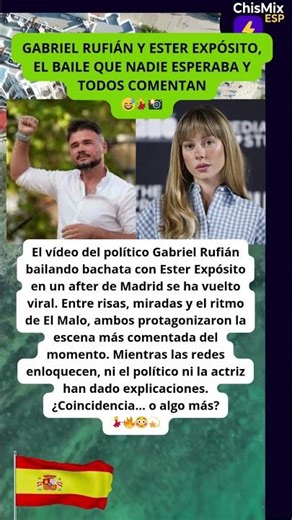 El vídeo de Gabriel Rufián y Ester Expósito bailando bachata que incendió las redes 💃🔥