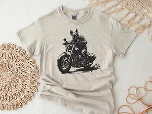 German Shepherd Biker Shirt, Motorcycle Dog Tee, GSD Lover Gift, Funny Dog on Bike, Pet Owner Graphic Tshirt, Unisex Dog Mom Dad - Etsy
